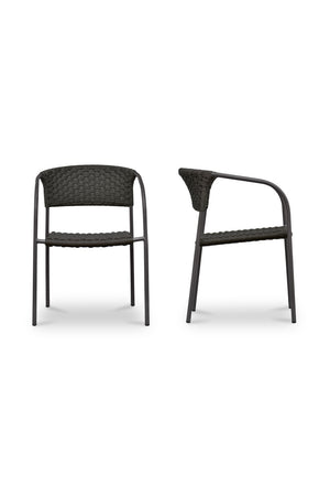 Modern European furniture - Basketweave Outdoor Dining Chairs (2) - www.oroa.com