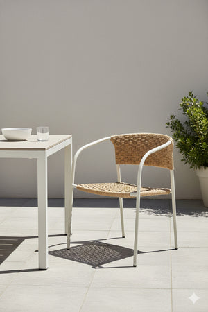 Modern European furniture - Basketweave Outdoor Dining Chairs (2) - www.oroa.com