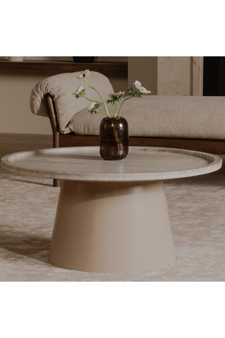Round Marble Tray Coffee Table | Novi Living Kimberley | Oroa.com
