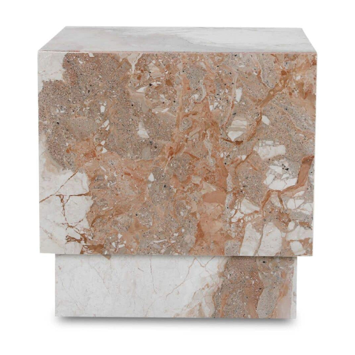 Modern European furniture - Italian Marble Square Side Table - www.oroa.com