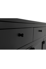 Modern European furniture - Black Metal 4-Door Sideboard - www.oroa.com