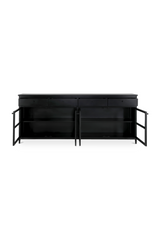 Modern European furniture - Black Metal 4-Door Sideboard - www.oroa.com