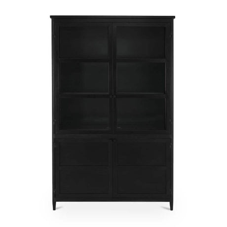 Modern or European furniture - Black Metal 4-Door Tall Cabinet - www.oroa.com