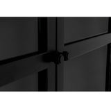 Black Metal 4-Door Tall Cabinet | Novi Living Henry