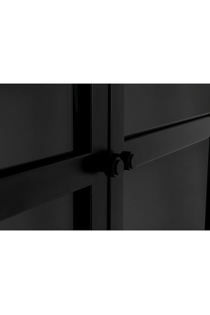 Black Metal 4-Door Cabinet | Novi Living Henry | Oroa.com