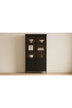 Black Metal 4-Door Cabinet | Novi Living Henry | Oroa.com