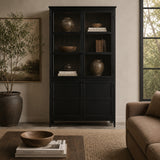 Black Metal 4-Door Tall Cabinet | Novi Living Henry