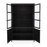Black Metal 4-Door Tall Cabinet | Novi Living Henry