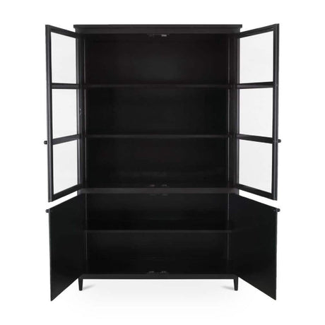 Modern or European furniture - Black Metal 4-Door Tall Cabinet - www.oroa.com