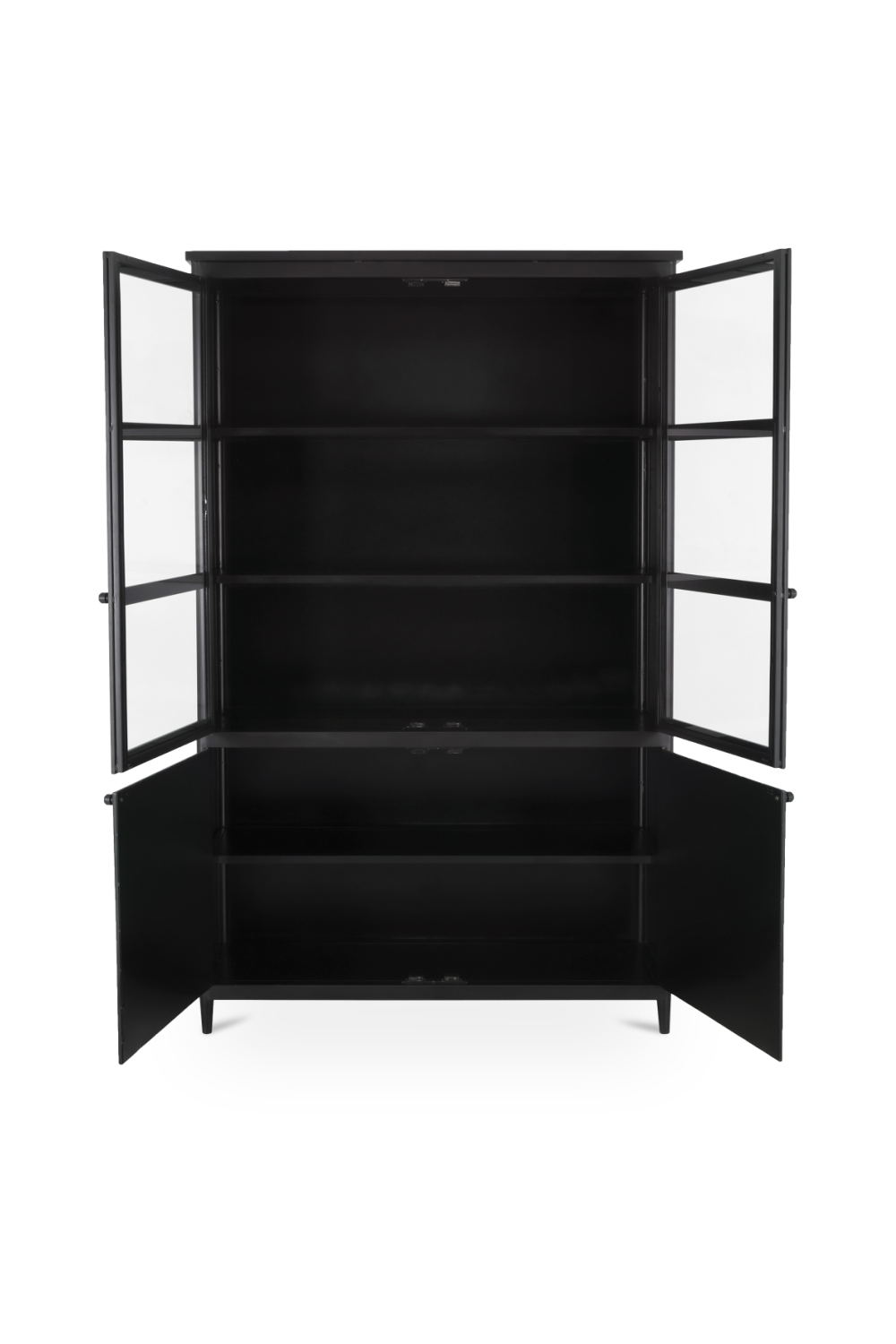 Black Metal 4-Door Cabinet | Novi Living Henry | Oroa.com