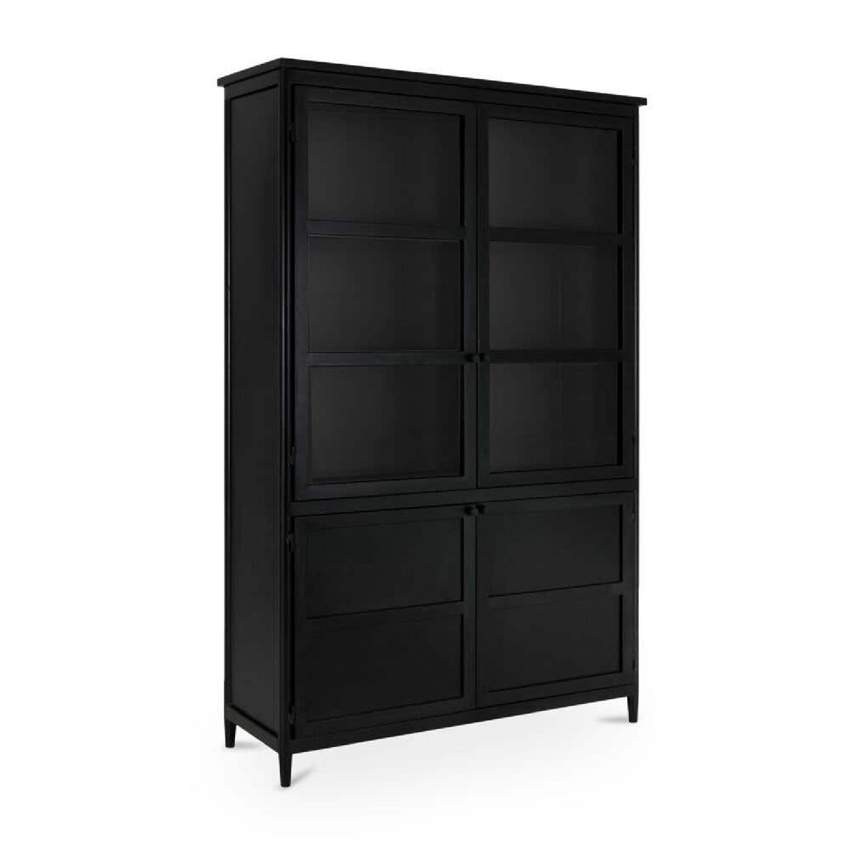 Black Metal 4-Door Tall Cabinet | Novi Living Henry