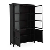Black Metal 4-Door Tall Cabinet | Novi Living Henry