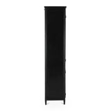 Black Metal 4-Door Tall Cabinet | Novi Living Henry