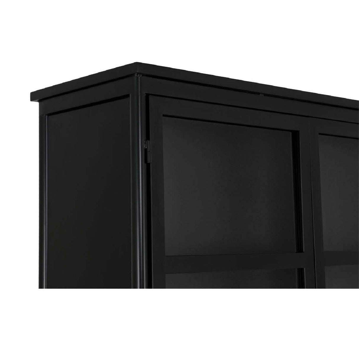 Black Metal 4-Door Tall Cabinet | Novi Living Henry