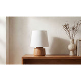 White Fabric Table Lamp | Novi Living Bibi