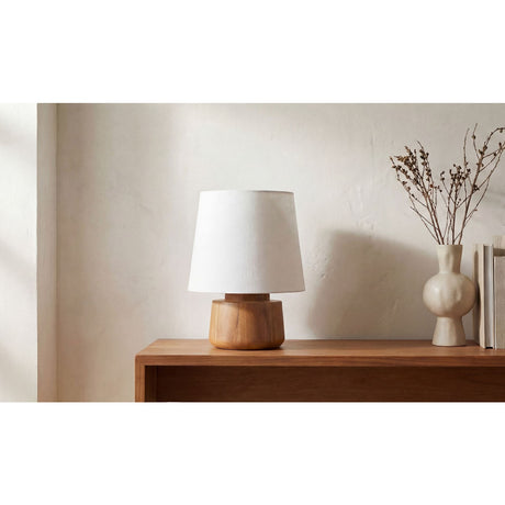 White Fabric Table Lamp | Novi Living Bibi