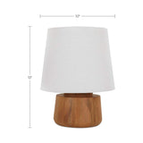 White Fabric Table Lamp | Novi Living Bibi