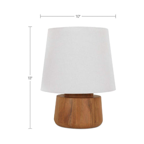 White Fabric Table Lamp | Novi Living Bibi