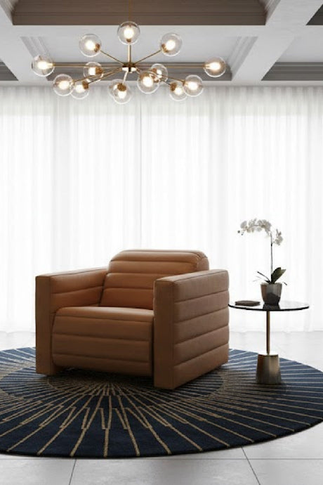 Modern European furniture - Channeled Recliner Lounge Chair - www.oroa.com