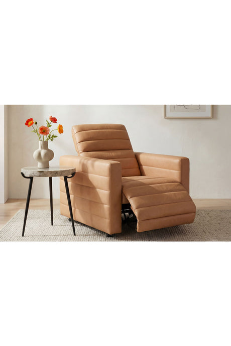 Modern European furniture - Channeled Recliner Lounge Chair - www.oroa.com