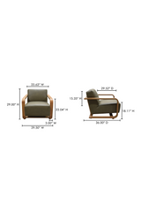 Modern European furniture - Oak Framed Lounge Chair - www.oroa.com