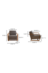 Modern European furniture - Oak Framed Lounge Chair - www.oroa.com