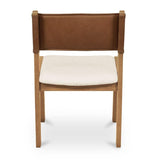 Modern or European furniture - Oak Framed Tan Leather Dining Chairs (2) - www.oroa.com