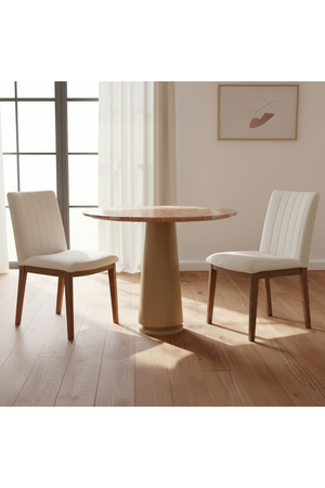 Cream Padded Dining Chairs (2) | Novi Living Demi | Oroa.com