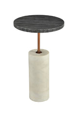 Modern European furniture - Gray Marble Accent Table - www.oroa.com