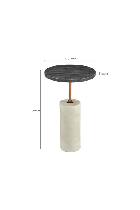 Modern European furniture - Gray Marble Accent Table - www.oroa.com