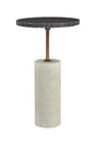 Modern European furniture - Gray Marble Accent Table - www.oroa.com