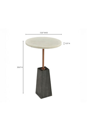   Modern European furniture - White Marble Accent Table - www.oroa.com | Oroa.com