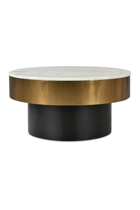 Gold Rimmed Marble Coffee Table | Novi Living Dado | Oroa.com