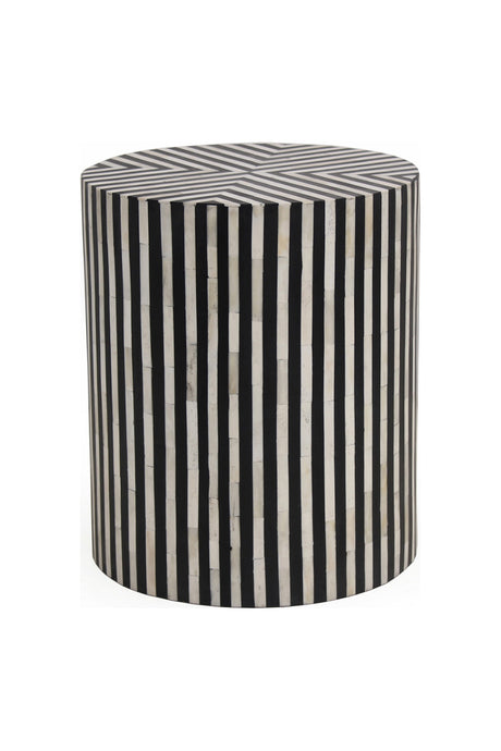 Black & White Patterned Side Table | Novi Living Chameau | Oroa.com
