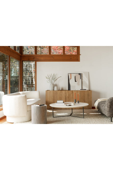 Modern European furniture - Black & White Patterned Side Table - www.oroa.com