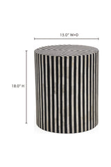 Modern European furniture - Black & White Patterned Side Table - www.oroa.com