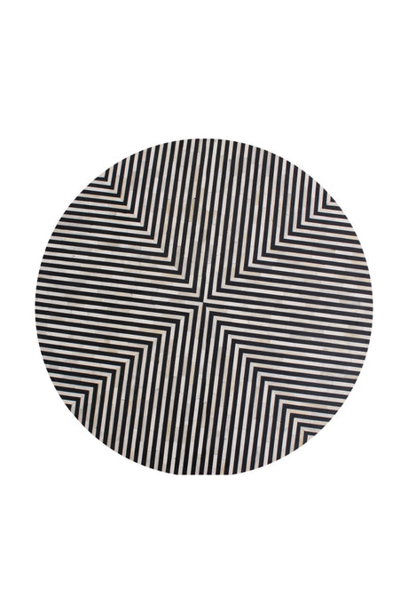 Modern European furniture - Black & White Patterned Side Table - www.oroa.com
