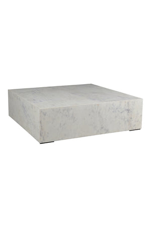 Square White Marble Coffee Table | Novi Living Nash | Oroa.com