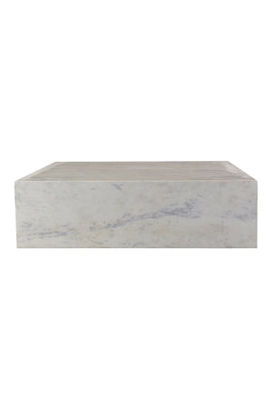 Square White Marble Coffee Table | Novi Living Nash | Oroa.com