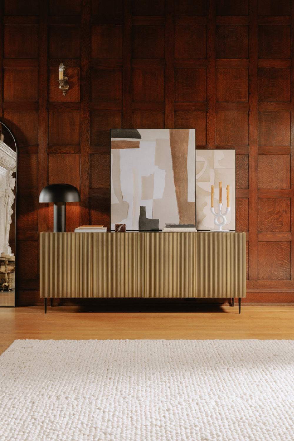 Antique Brass 2-Door Sideboard | Novi Living Brogan | Oroa.com
