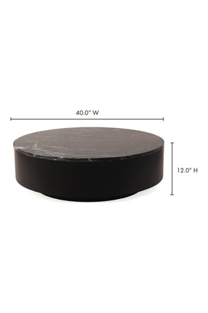 Black Marble Round Coffee Table | Novi Living Ritual | Oroa.com