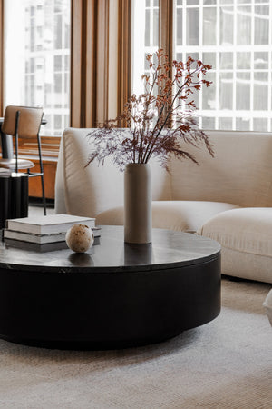 Black Marble Round Coffee Table | Novi Living Ritual | Oroa.com
