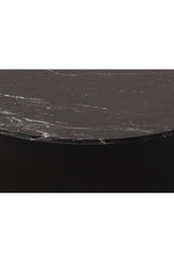 Modern European furniture - Black Marble Round Coffee Table - www.oroa.com