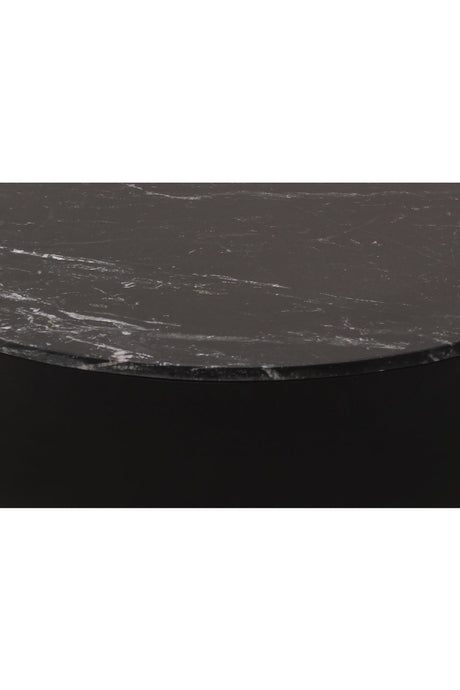 Modern European furniture - Black Marble Round Coffee Table - www.oroa.com