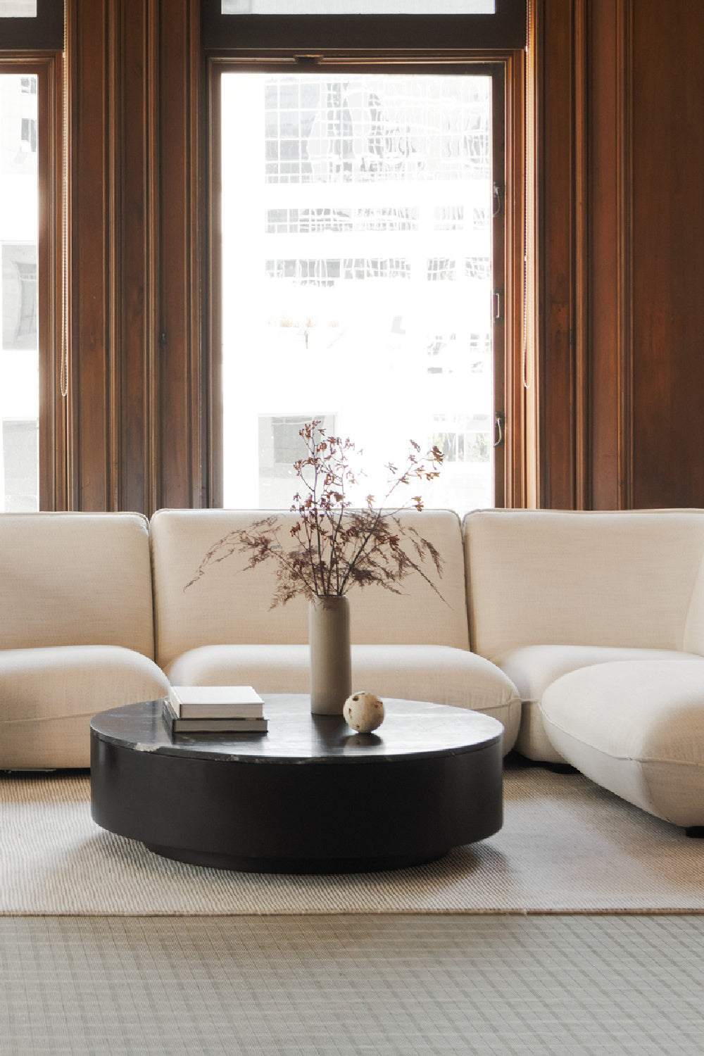 Black Marble Round Coffee Table | Novi Living Ritual | Oroa.com