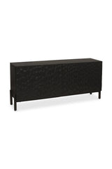 Modern European furniture - Black Oak Chiseled 4-Door Sideboard - www.oroa.com