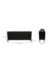 Modern European furniture - Black Oak Chiseled 4-Door Sideboard - www.oroa.com