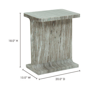 Marble I-Beam Accent Table | Novi Living Tulia | Oroa.com