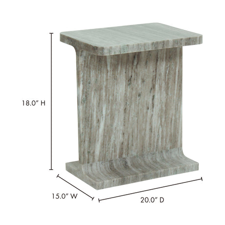 Modern European furniture - Marble I-Beam Accent Table - www.oroa.com