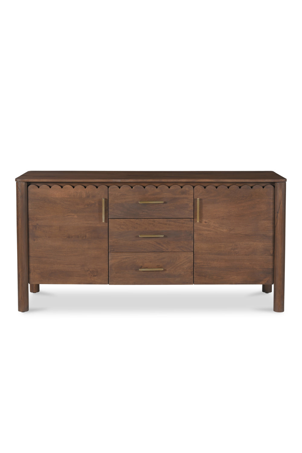 Scalloped Edge 3-Drawer Sideboard | Novi Living Wiley | Oroa.com